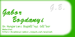 gabor bogdanyi business card